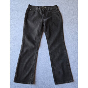 Levi's 505 Jeans Women's 10 Black Charcoal Wash Straight Leg Mid Rise 31x29